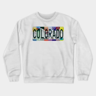 Colorado License Plates Crewneck Sweatshirt